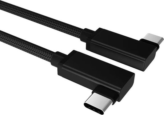 NÖRDIC USBC-N1121 USB-C naar USB-C kabel - Haakse connectoren - USB3.2 Gen2 - PD100W - 10Gbps - 50cm