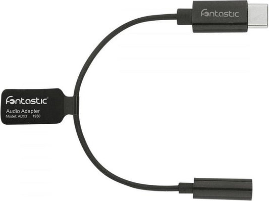 Fontastic 253874 USB-C auf 3.5mm Klinke Audio-Adapter - Schwarz