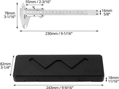 RVS Schuifmaat Hoge Precisie 6"/150 mm 005 mm/1/128" Tolerantie met Borgschroef