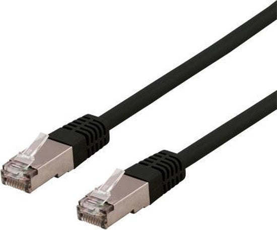 Deltaco SFTP-62SH, Cat6, 250MHz, S/FTP netwerkkabel, 2m, zwart