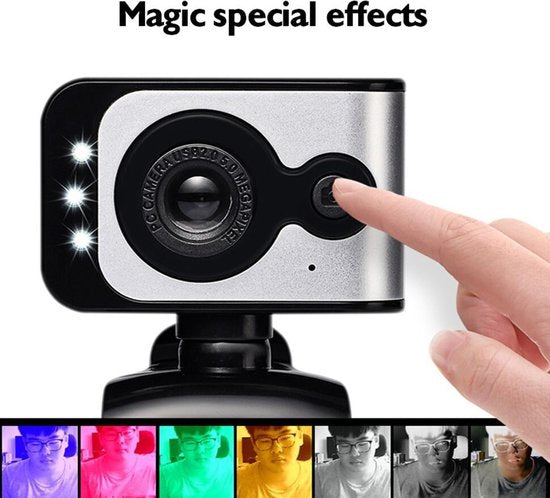 NUOXI EC-C100, Mini camera, USB webcam with microphone for PC, laptop, Web camera HD 480p, black/gray