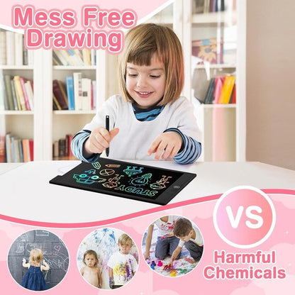 12 inch LCD-gafisch tablet draagbaar afwasbaar designpad - tekenbord voor kinderen en volwassenen-Blauw