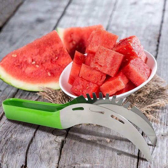 Watermeloen snijder - Fruitsnijder - snijder-Meloensnijder meloen snijder RVS keuken gadget
