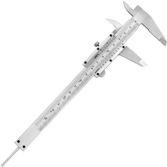 RVS Schuifmaat Hoge Precisie 6"/150 mm 005 mm/1/128" Tolerantie met Borgschroef