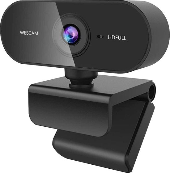 Delmark Webcam met Microfoon – Full HD 1080P – Plug & Play – 360° draaibaar