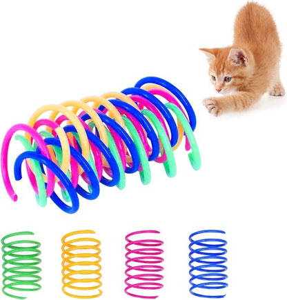 Kattenveertjes - Gekleurd - 5 stuks | Kattenspeeltjes - Springveer - Kattenspeelgoed - Kittens