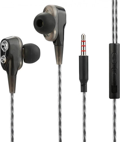 Fontastic 255144 In-Ear Headset - Oordopjes - HD Geluid - Dual Driver - Zwart