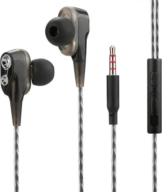 Fontastic 255144 In-Ear Headset - Ohrhörer - HD Sound - Dual Driver - Schwarz