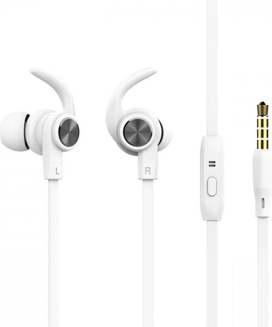 Fontastic 253539 In-Ear Headset - Oordopjes met microfoon - 3.5 mm jack - Wit