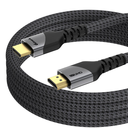 Delmark HDMI 2.1 kabel - 8K60Hz 4K120Hz - Vergulde connectoren - Nylon gevlochten - Grijs