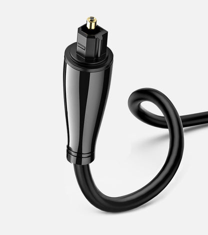 NÖRDIC TOS-212 Fiber Optic Cable Toslink SPDIF - High-quality sound transmission - 2m - Black