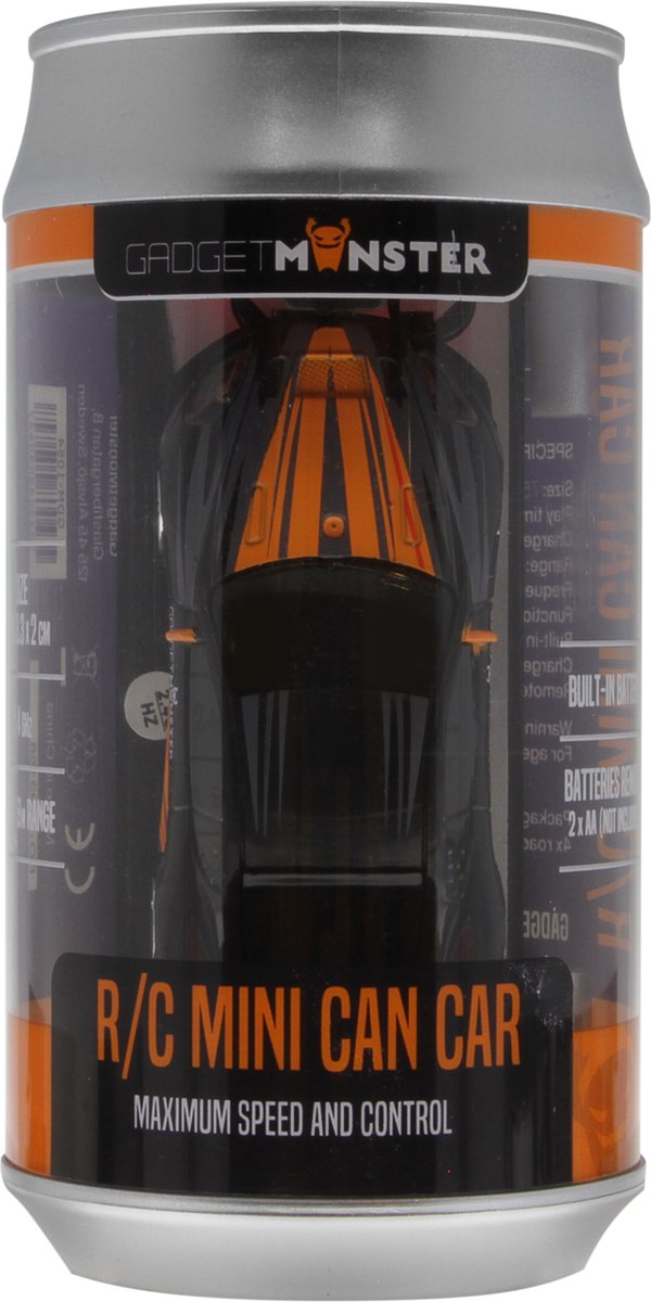 Gadget Monster GDM-1054(0847) - Remote Control Race Car - Fast Charging - 8 Meter Range - Gray/Orange