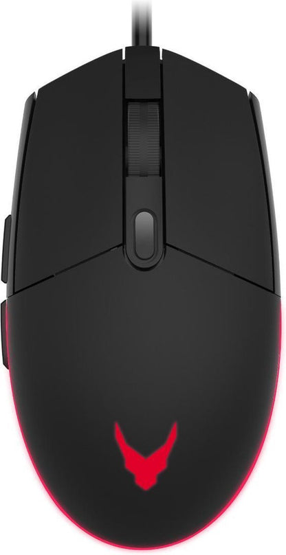 Varr VSETMPX5 - Gaming set - USB mouse with mouse pad - USB mouse 1000, 1600, 2400, 3200 dpi adjustable - 7 color LED lighting - mouse pad 295 x 210 x 2 mm - Black