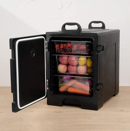 Luston IFJ-K Voedselcontainer geïsoleerd - 2 Ergonomische Handgrepen- 42x61.5x64 cm - Voedselvervoerder - Zwart