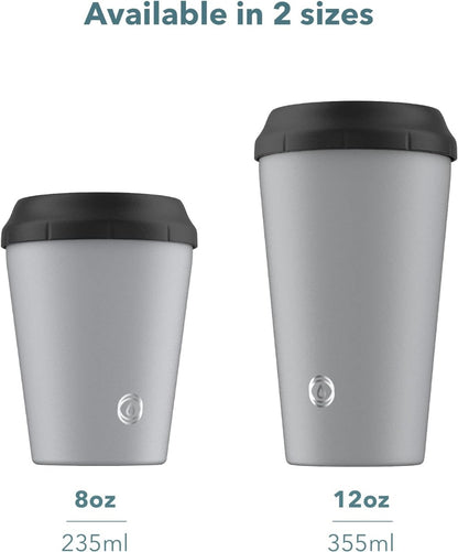 TOPL TPL8SG Leak-proof Thermos Cup - Vacuum Insulated - Stainless Steel - With Smart Lid - 236 ML - Gray