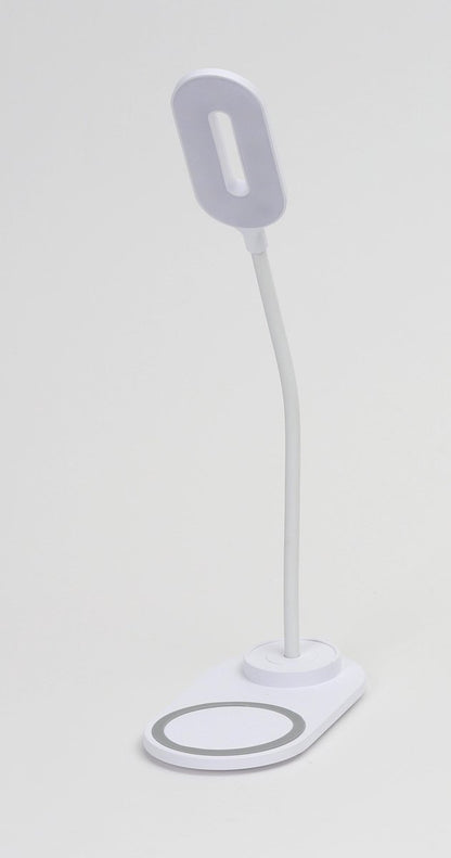 PLATINET PDL1930W LED bureaulamp 5W met ingebouwde 5W Qi draadloze oplader Wit