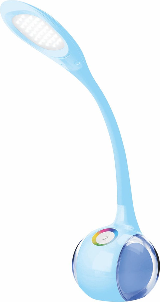 PLATINET PDL20BL, LED Bureaulamp 7W met RGB nachtlamp functie lichtblauw