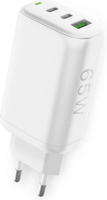 Fontastic 260728 Loose AC Charger USB-A and 2 x Type-C - Fast Charger - 65W - White