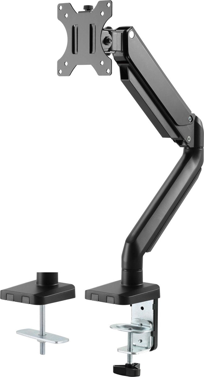 Deltaco ARM-0350 flat panel desk mount 81.3 cm (32") Clamp/grommet Black