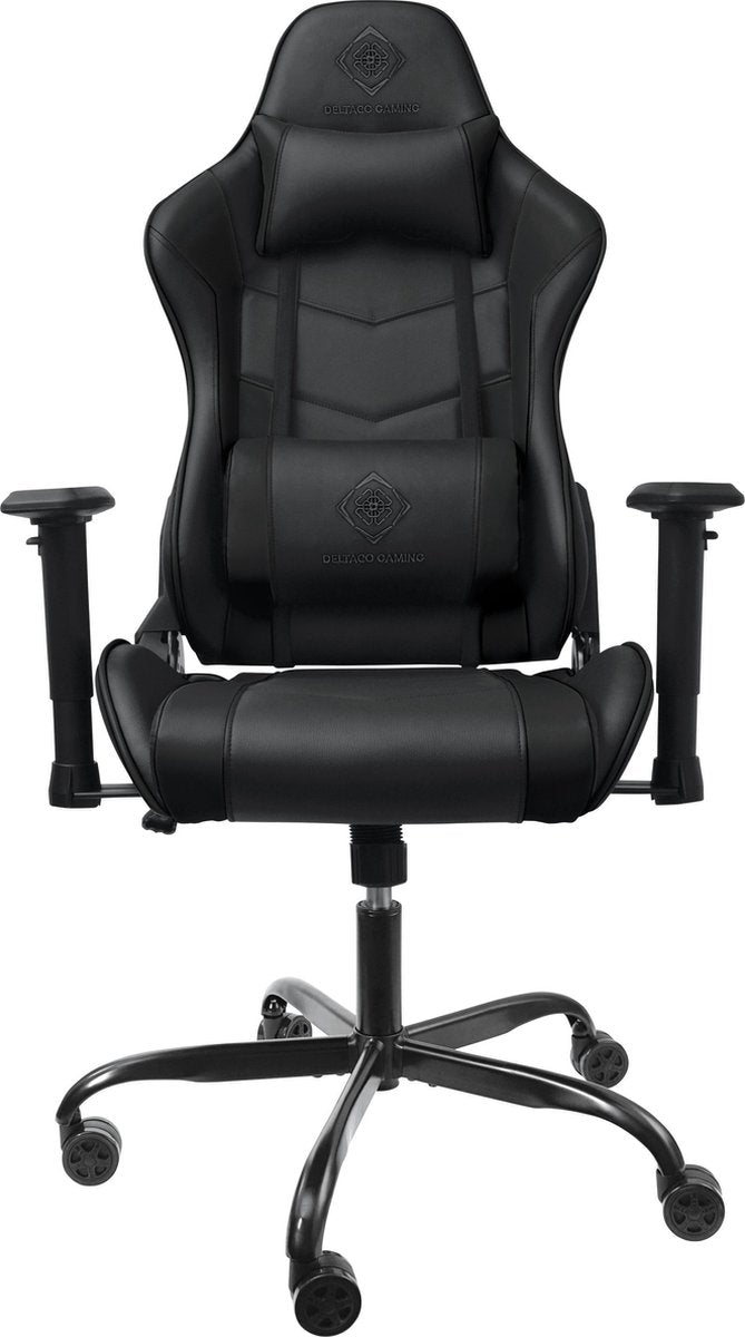 DELTACO GAM-096 Gaming stoel in kunstleder - met nek- en rugkussen - Zwart