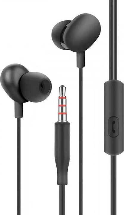 Fontastic 255441 In-Ear Headset - Oordopjes met microfoon - Zacht Zwart