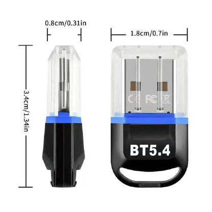 NÖRDIC USB Bluetooth Adapter - Dongle - Suitable for PC, Smartphone, Headset - Windows 11/10/8.1