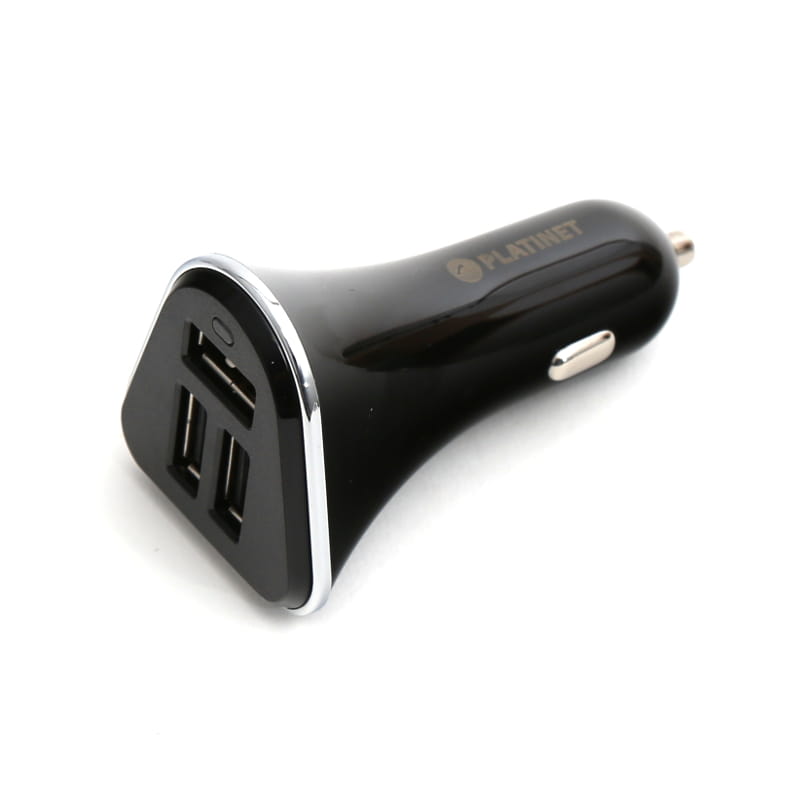 Platinet PLCR3B Autolader met 3XUSB - 5,2A - Zwart
