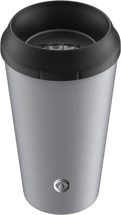 TOPL TPL12SG Leak-proof Thermos Cup - Vacuum Insulated - Stainless Steel - With Smart Lid - 355 ML - Gray