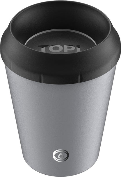TOPL TPL8SG Leak-proof Thermos Cup - Vacuum Insulated - Stainless Steel - With Smart Lid - 236 ML - Gray