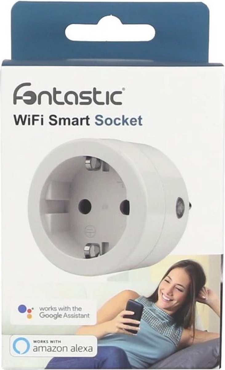 Fontastic 256486 Smart Plug - Wi-FI - 3680 Watt - Wit