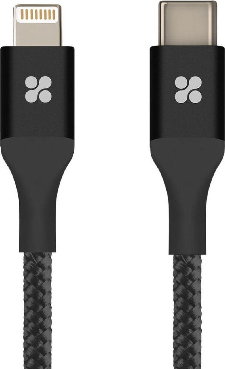 Promate UNILINK-LTC2 Mobile Phone Cable Black USB C Lightning 2m