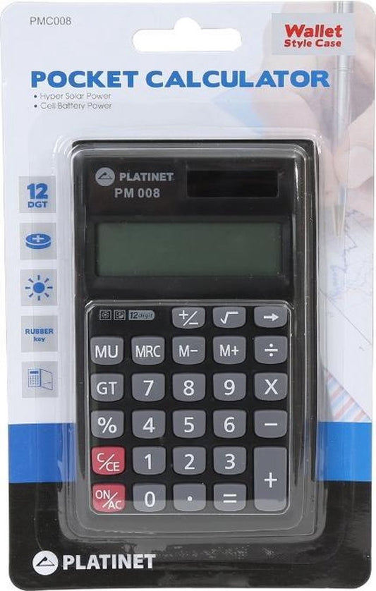 Platinet PMC008_A Pocket Basisrekenmachine Grijs calculator
