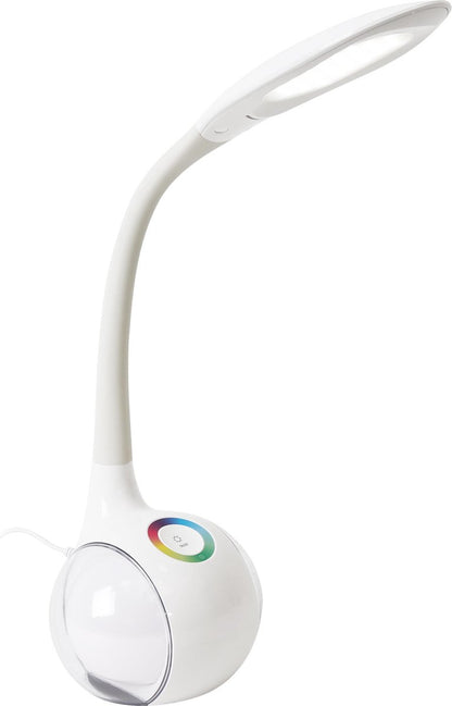PLATINET PDL20W LED Bureaulamp Modern met kleuren nachtlampje - Wit