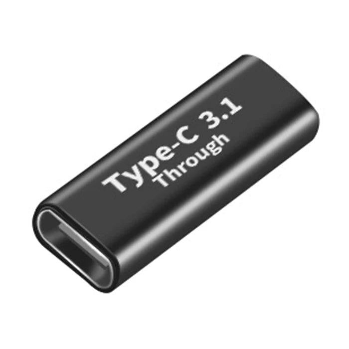 NÖRDIC USBC-FF - USB-C 3.1 Vrouwelijk naar USB-C 3.1 Vrouwelijk adapter - Zwart