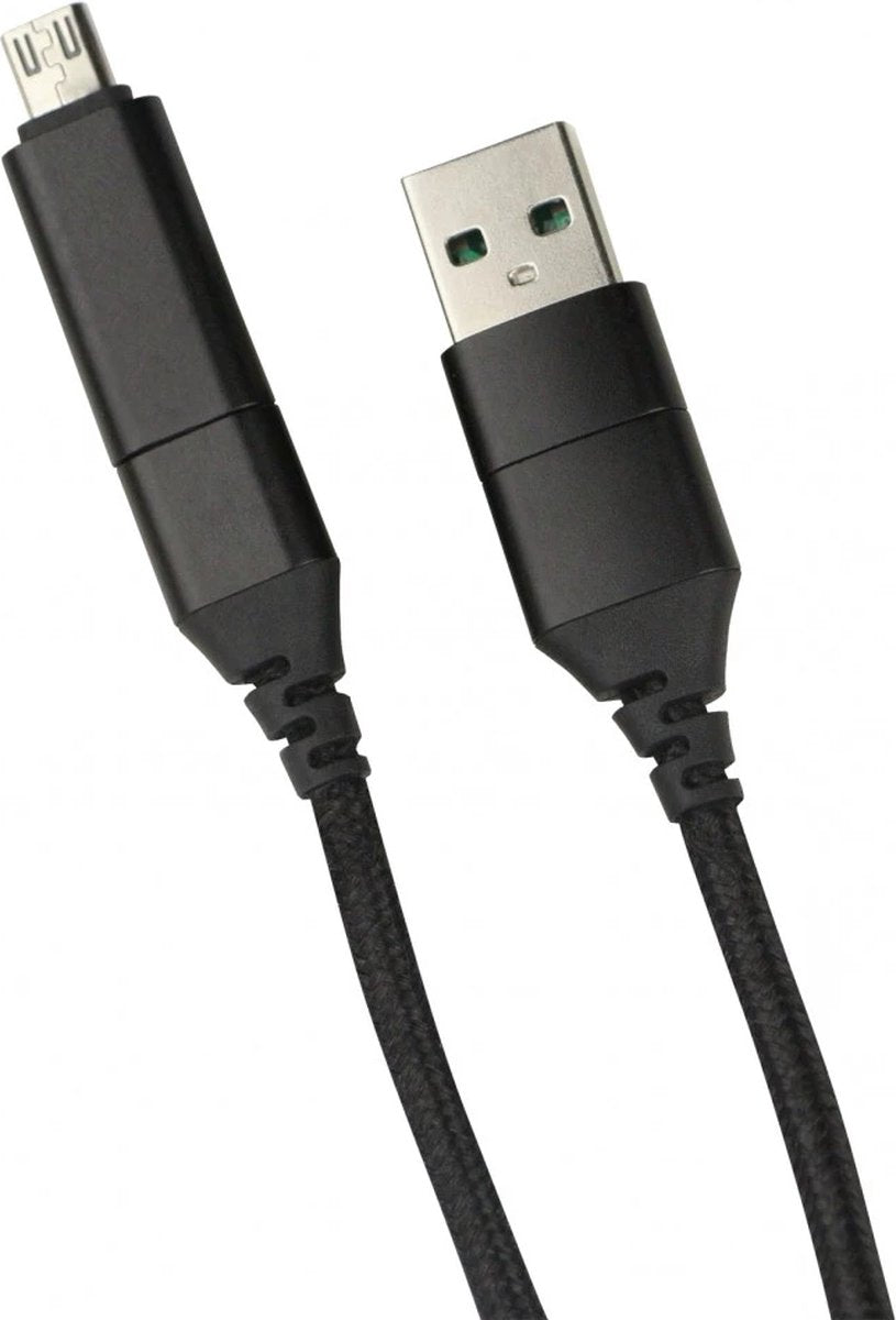 Fontastic 252020 USB-C to USB-C multi cable - USB-A, Micro-USB - 1.2m - Black