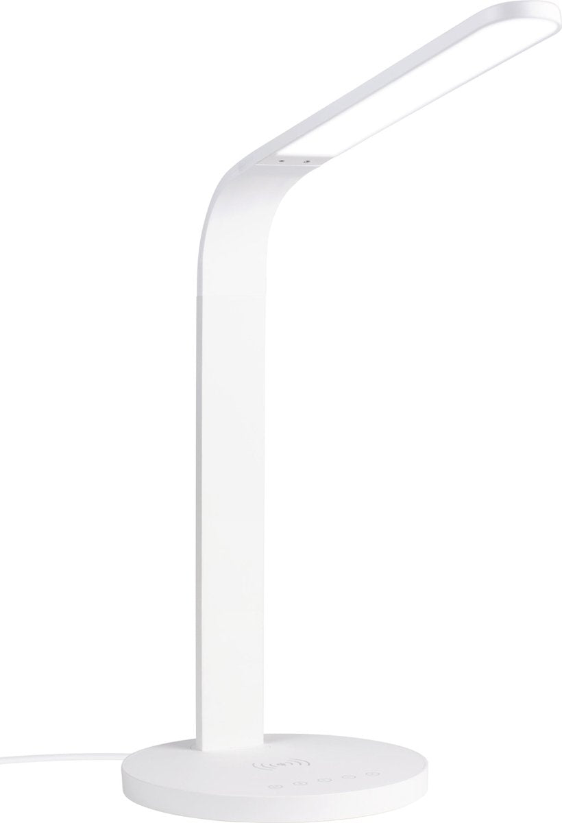 DELTACO DELO-0401 LED desk lamp - Wireless fast charging - Timer function - White