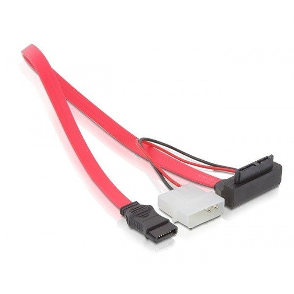 DeLOCK 82549, Slim SATA to 2p Molex 5v + SATA 7p angled - 30cm