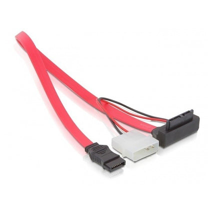 DeLOCK 82549, Slim SATA to 2p Molex 5v + SATA 7p angled - 30cm