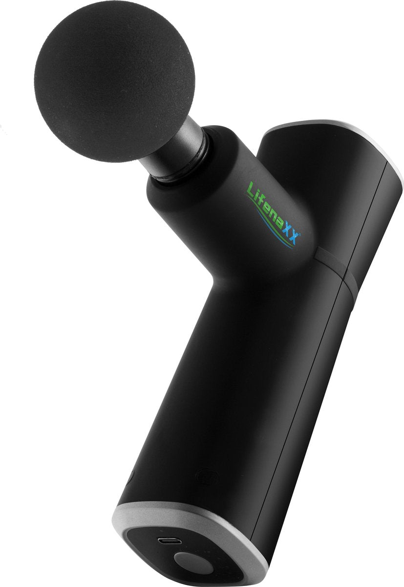 Technaxx Lifenaxx LX-025 Mini Massage gun - Compact sports and relaxation massage gun wireless with attachments - Black