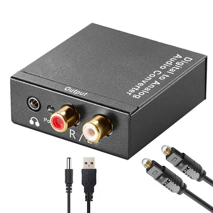 NÖRDIC SGM-183 Digital to Analog Audio Converter - Toslink, Coax, RCA L/R, 3.5mm AUX - Black