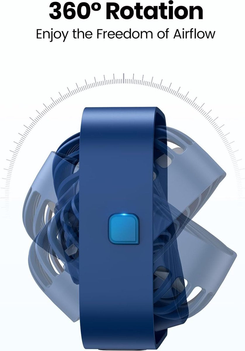 Mini ventilator - Ventilator USB – Bureau Ventilator - Tafelventilator – Stille Ventilator – Bed Ventilator- Aircooler - 360º