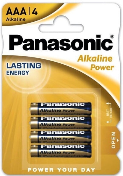 Panasonic PBALR03B4 AAA batterijen - Alkaline Power - 4 Stuks