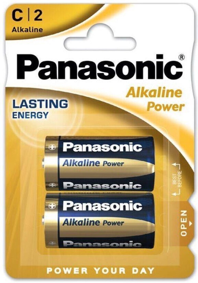 LR14 2-BL Panasonic Alkaline Power Alkaline 1.5V Non-Rechargeable Battery - Type C