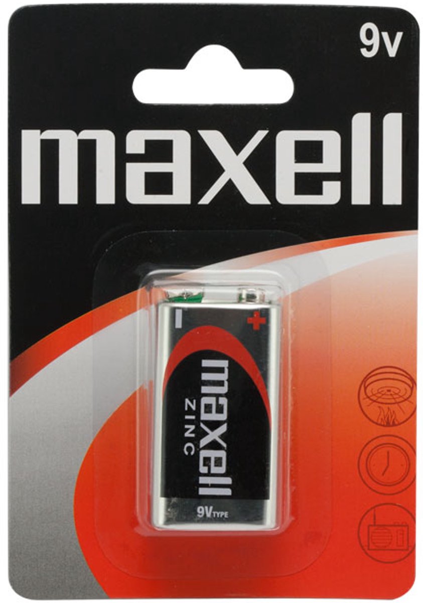 Maxell 9V Batterij - Type E 6F22