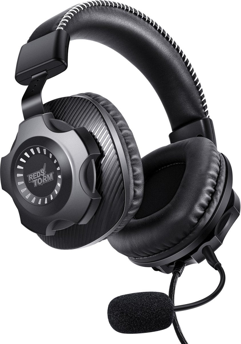 EasySMX VG-C159 Over-ear gaming headset met microfoon, surround sound 7.1 RGB LED, zwart