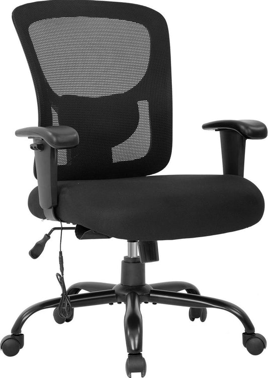 Best Office BM-BT9031-Black Ergonomic office chair - Adjustable - With massage function - Black