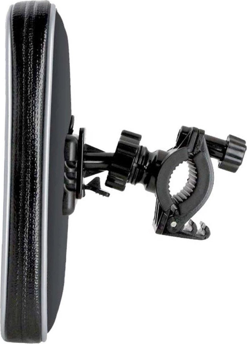Fontastic 238956 Telefoonhouder fiets + beschermende tas - Spatwaterdichte met 360 graden rotatie - Zwart