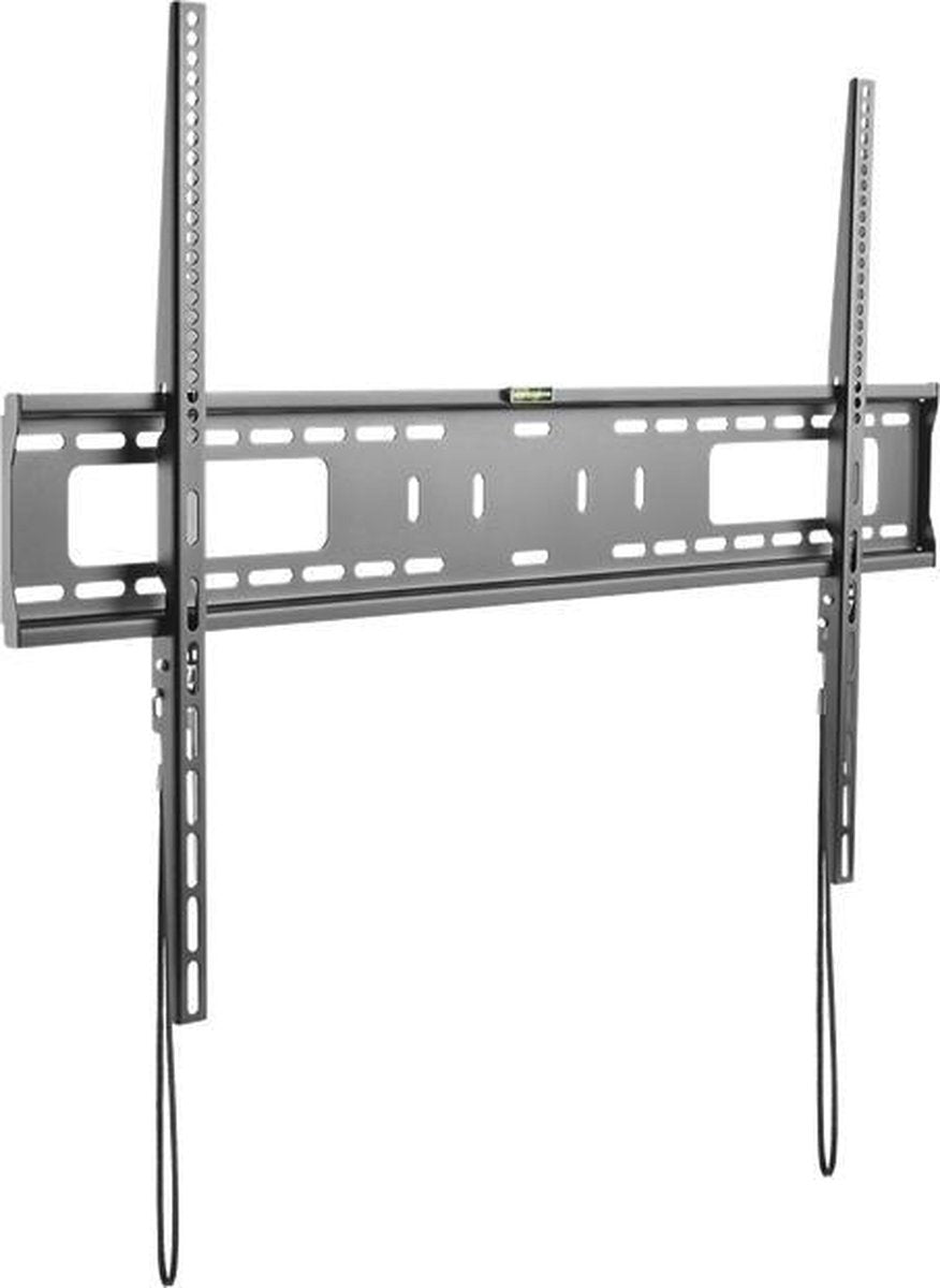 Deltaco ARM-1152, Universal Wall Mount, Monitor or TV, Monitor Mount, 60 to 100 inch, 75kg VESA, Curved TV, Fixed Bracket Connection, with Spirit Level - Black