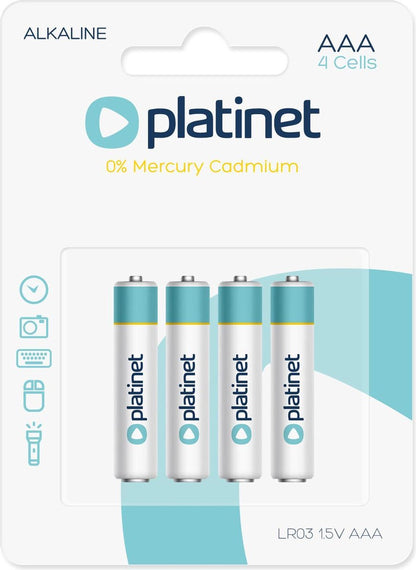PLATINET Battery Alkaline PRO AAA / LR03 / 1.5V - Pack of 4