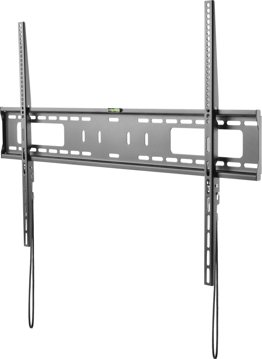 Deltaco ARM-1152, Universal Wall Mount, Monitor or TV, Monitor Mount, 60 to 100 inch, 75kg VESA, Curved TV, Fixed Bracket Connection, with Spirit Level - Black